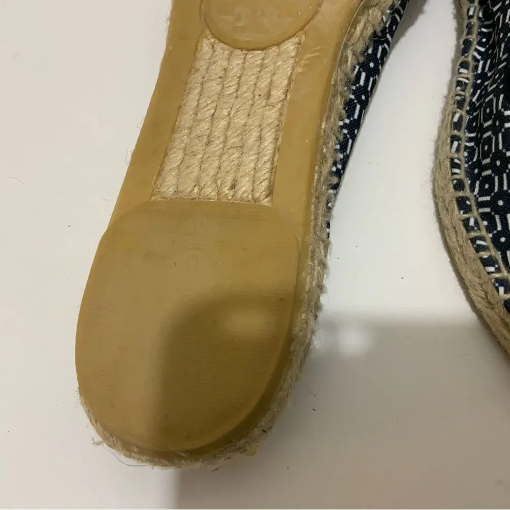 Tory Burch Ballet navy espadrilles flats shoes Size 9 Made in Spain